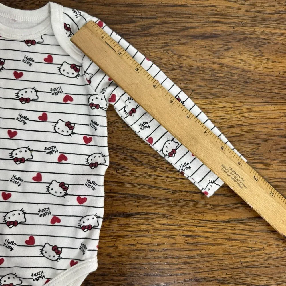 Hello Kitty Sanrio‎ 2024 One Piece Size 9M Months Long Sleeve Bodysuit